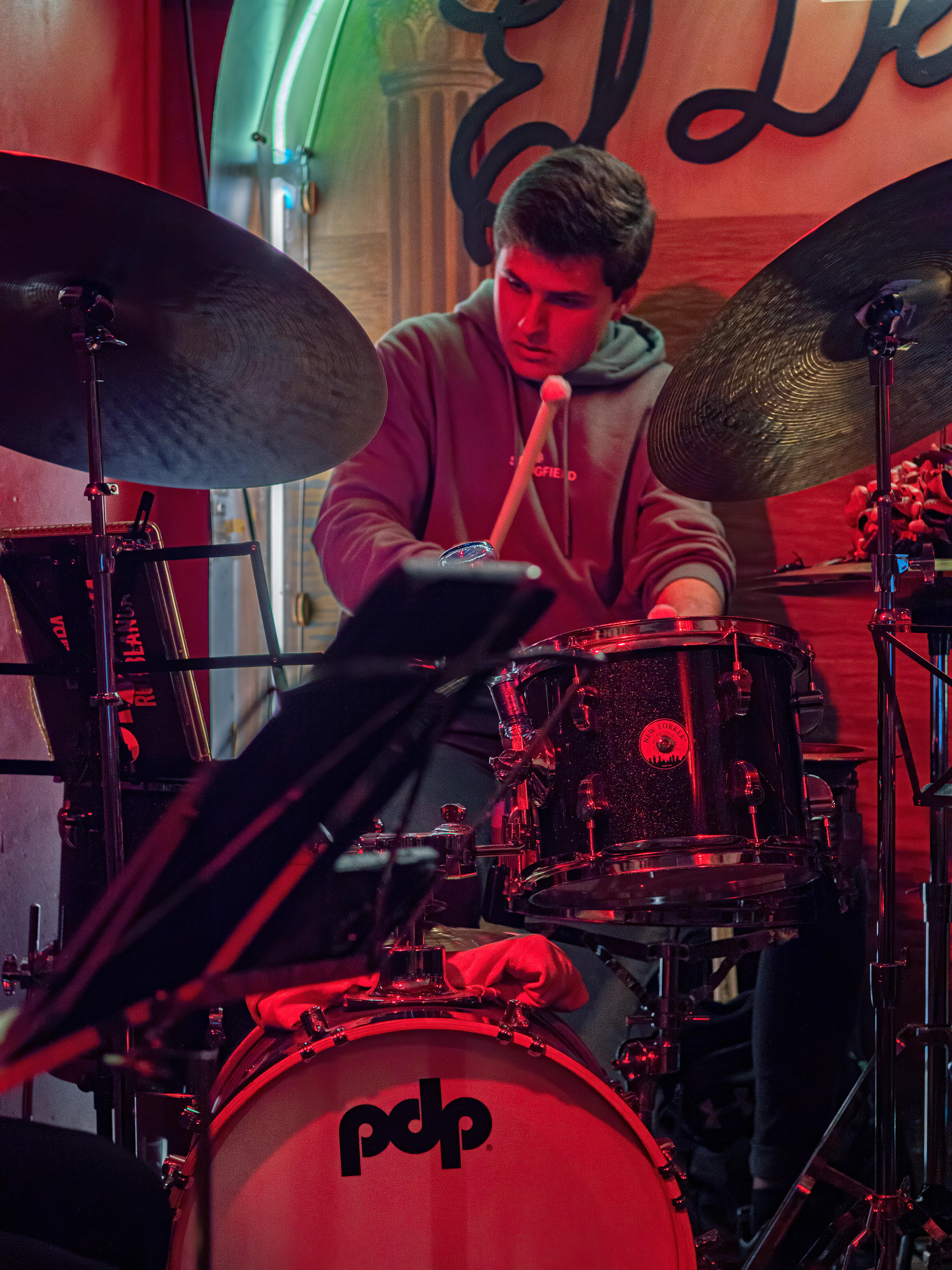 Anders Boye Knudsen Quintet — drummer close-up